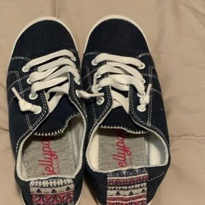 Jellypop Dark Blue Sneakers with White Accents